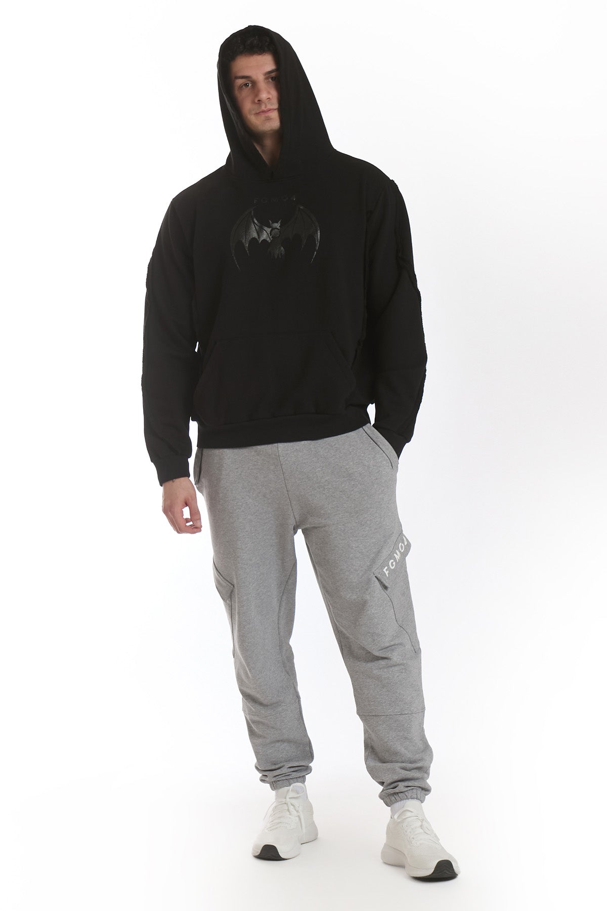 Felpa Bat Nero Uomo - FGM04 - Linea Ikonic Uomo - fgm04