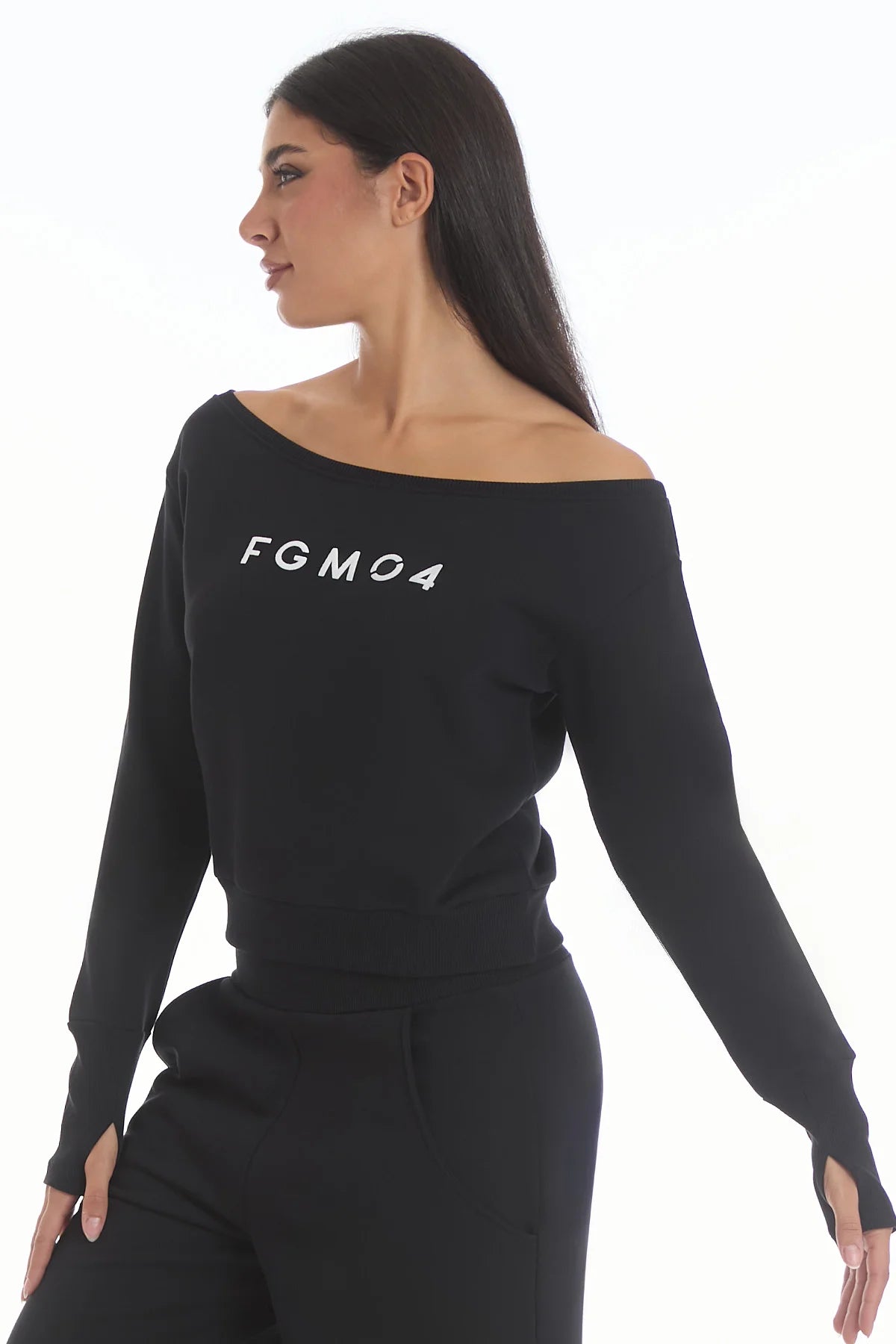 Felpa Ikonic Core FW 25 Nero - FGM04 - Linea Ikonic - fgm04