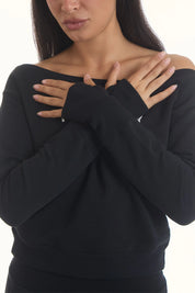 Felpa Ikonic Core FW 25 Nero - FGM04 - Linea Ikonic - fgm04