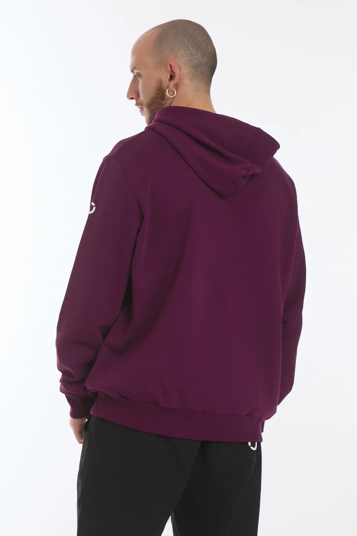 Felpa Over Con Cappuccio Dark Purple Uomo - FGM04 - Linea Ikonic Uomo - fgm04