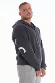 Felpa Over Cappuccio FLAG Uomo Grigio Piombo - FGM04 - Linea Ikonic Uomo - fgm04