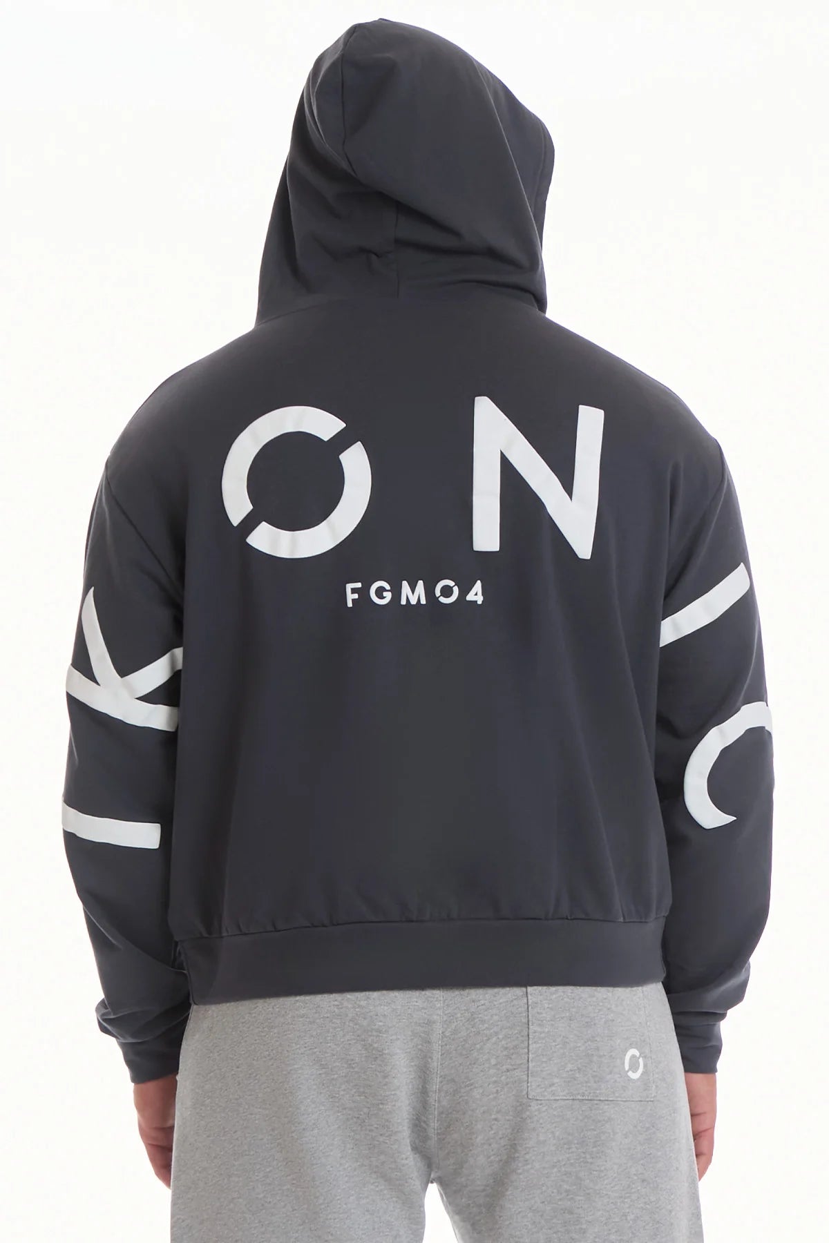 Felpa Over Cappuccio FLAG Uomo Grigio Piombo - FGM04 - Linea Ikonic Uomo - fgm04