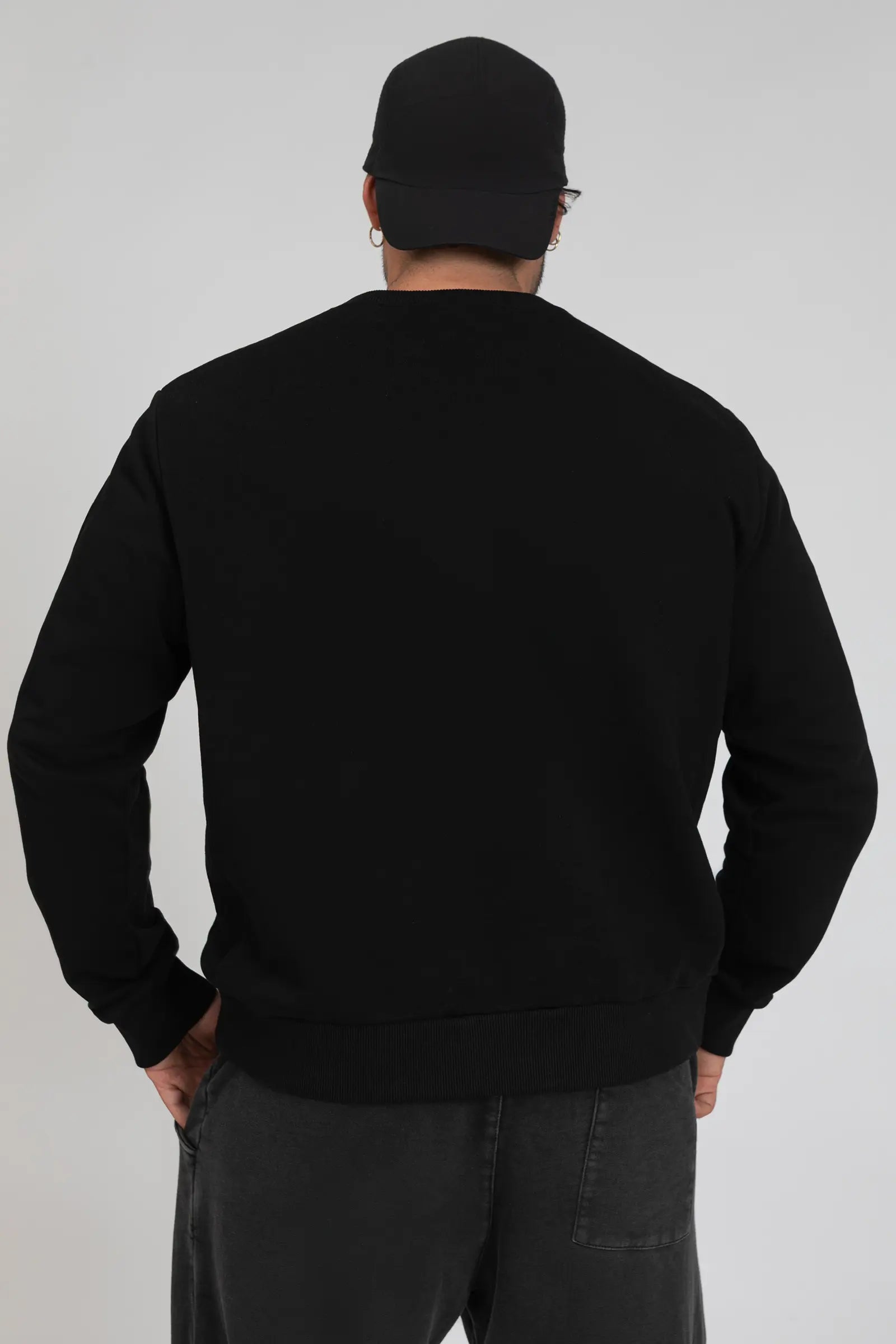 tuta sportiva in cotone oversize Felpa Ikonic FW 24/25 Nera Uomo - FGM04 - Linea Ikonic Uomo - fgm04