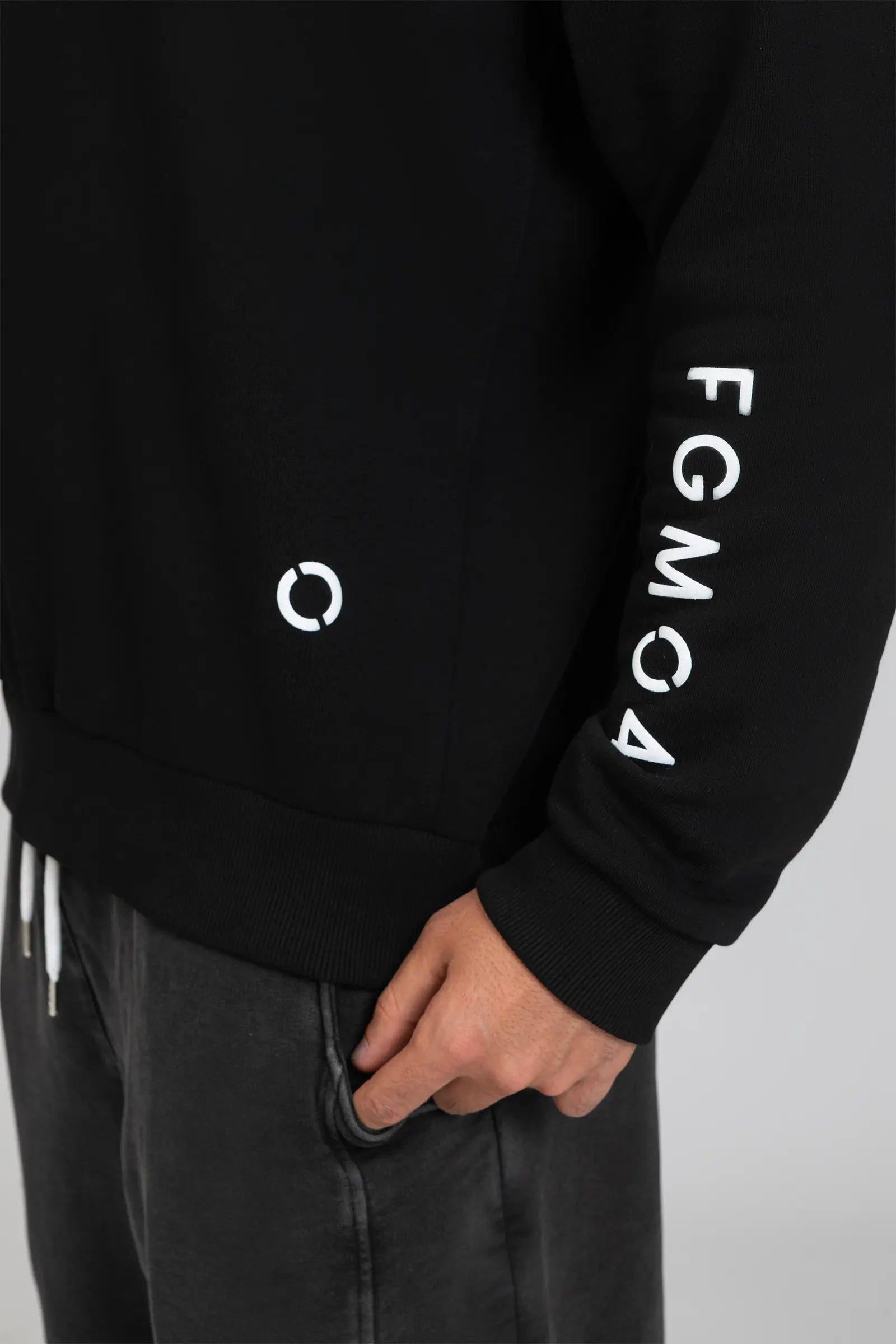 tuta sportiva in cotone oversize Felpa Ikonic FW 24/25 Nera Uomo - FGM04 - Linea Ikonic Uomo - fgm04