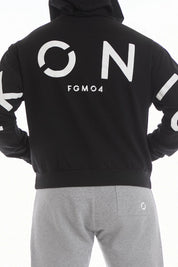 Felpa Over Cappuccio FLAG Uomo Nero - FGM04 - Linea Ikonic Uomo - fgm04