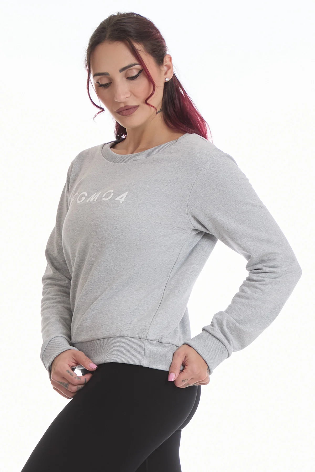 Felpa Ikonic WINTER FLAG Grigio Melange - FGM04 - Linea Ikonic - fgm04