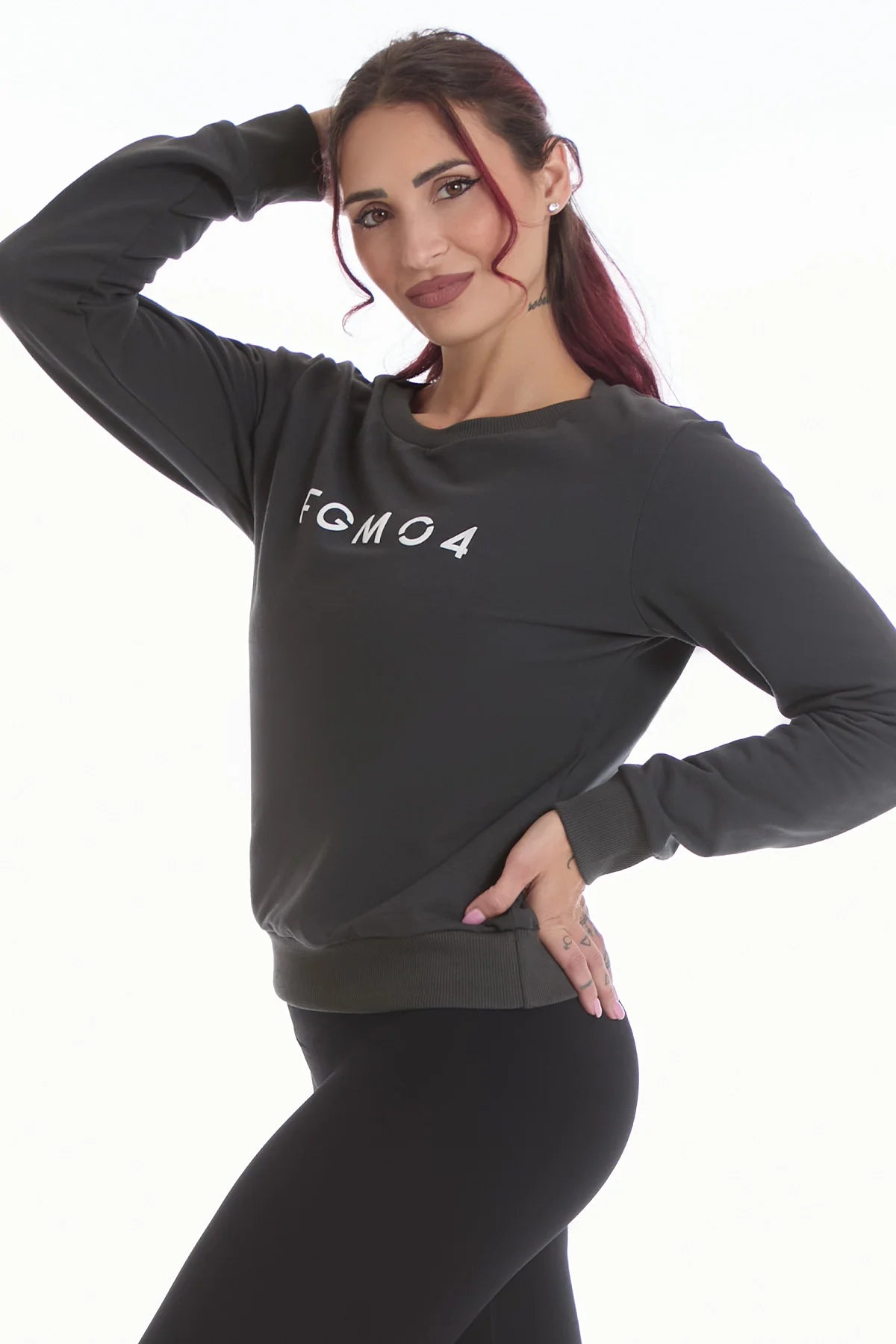 Felpa Ikonic WINTER FLAG Grigio Piombo - FGM04 - Linea Ikonic - fgm04