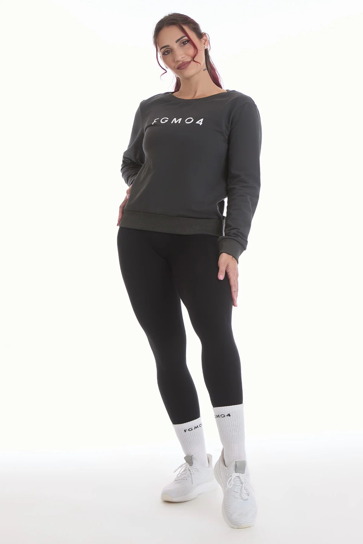 Felpa Ikonic WINTER FLAG Grigio Piombo - FGM04 - Linea Ikonic - fgm04