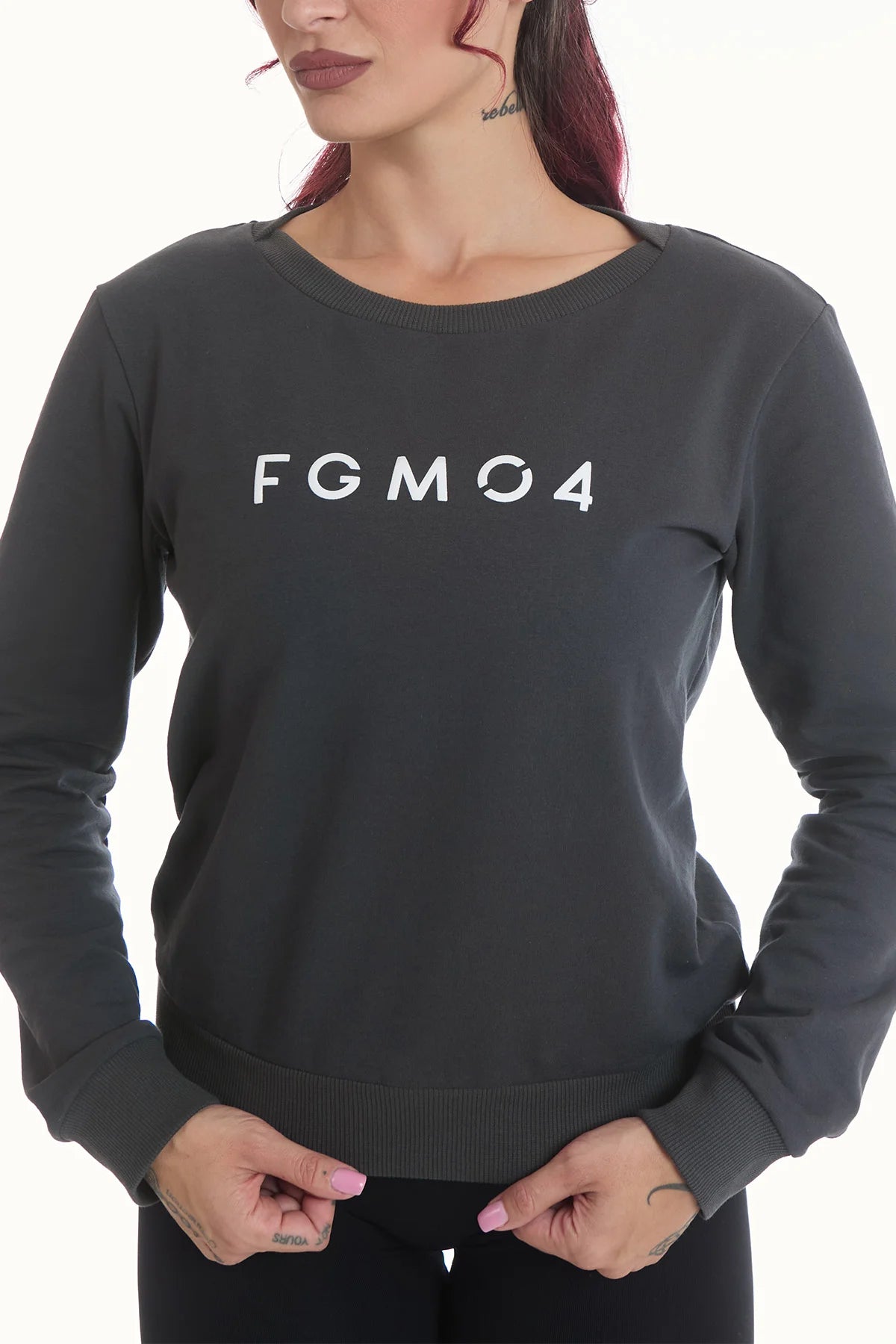 Felpa Ikonic WINTER FLAG Grigio Piombo - FGM04 - Linea Ikonic - fgm04