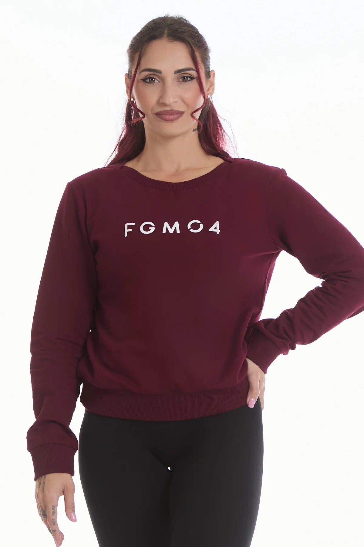 Felpa Ikonic WINTER FLAG Prugna - FGM04 - Linea Ikonic - fgm04