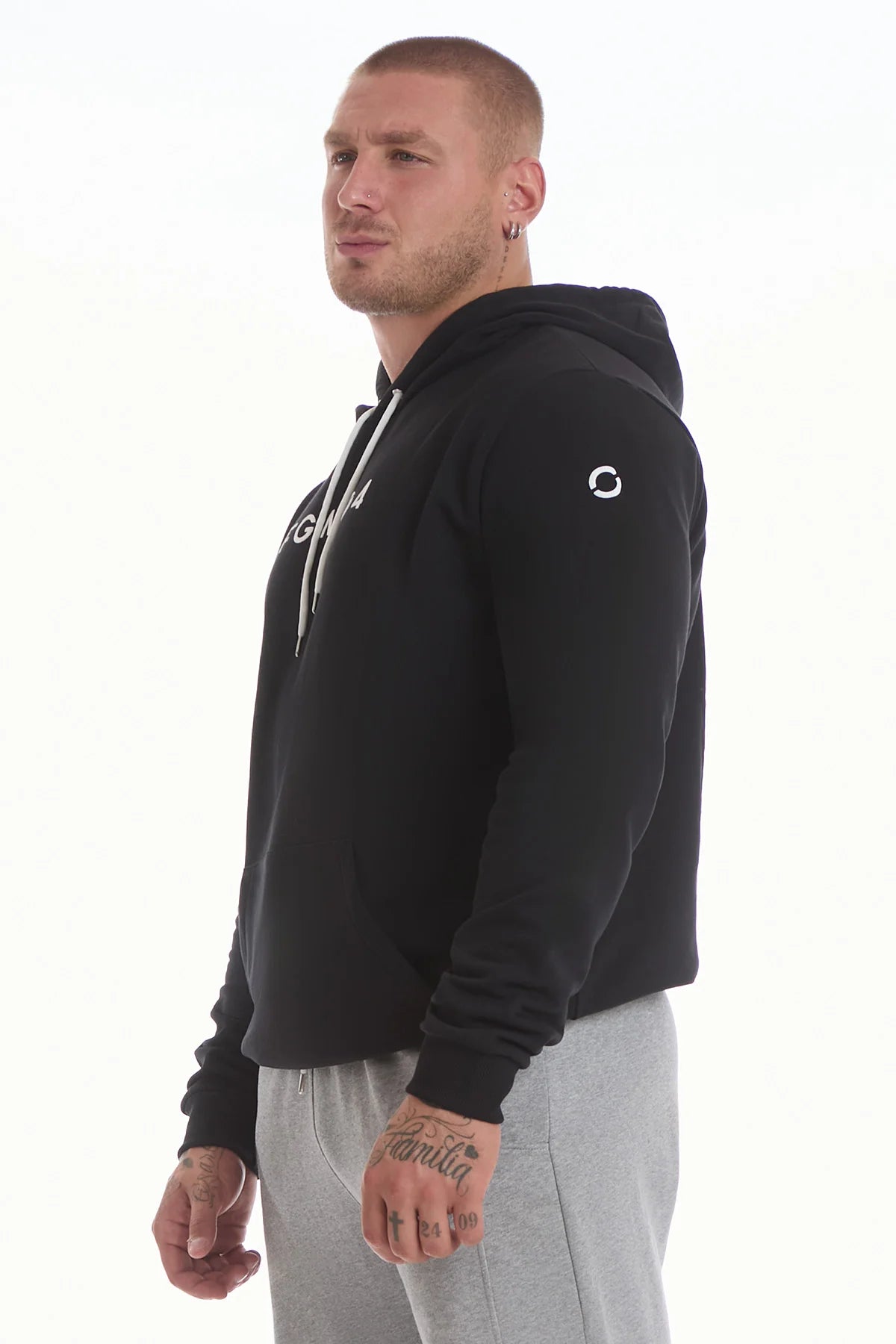 Felpa Over Con Cappuccio FW 24/25 Nero Uomo - FGM04 - Linea Ikonic Uomo - fgm04