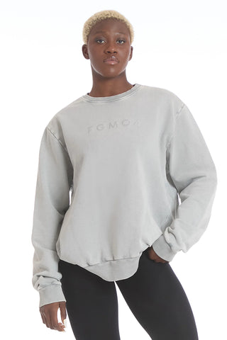 Felpa Over Donna Grigio Moonstone - FGM04 - Linea Ikonic - fgm04