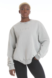 Felpa Over Donna Grigio Moonstone