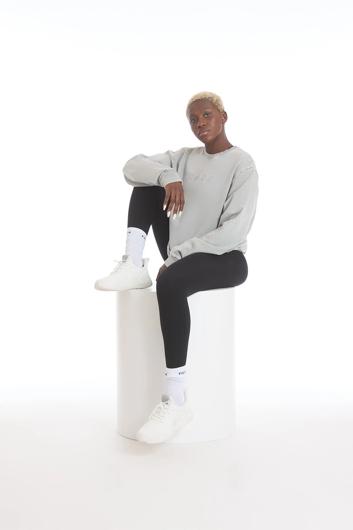 Felpa Over Donna Grigio Moonstone - FGM04 - Linea Ikonic - fgm04