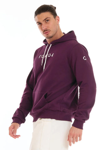 Felpa Over Con Cappuccio Dark Purple Uomo - FGM04 - Linea Ikonic Uomo - fgm04