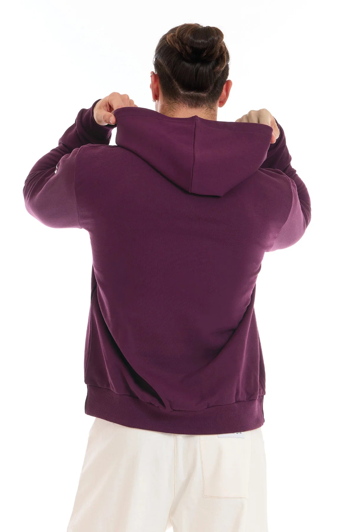 Felpa Over Con Cappuccio Dark Purple Uomo - FGM04 - Linea Ikonic Uomo - fgm04