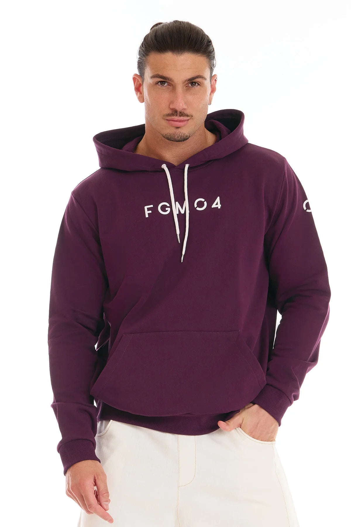 Felpa Over Con Cappuccio Dark Purple Uomo - FGM04 - Linea Ikonic Uomo - fgm04