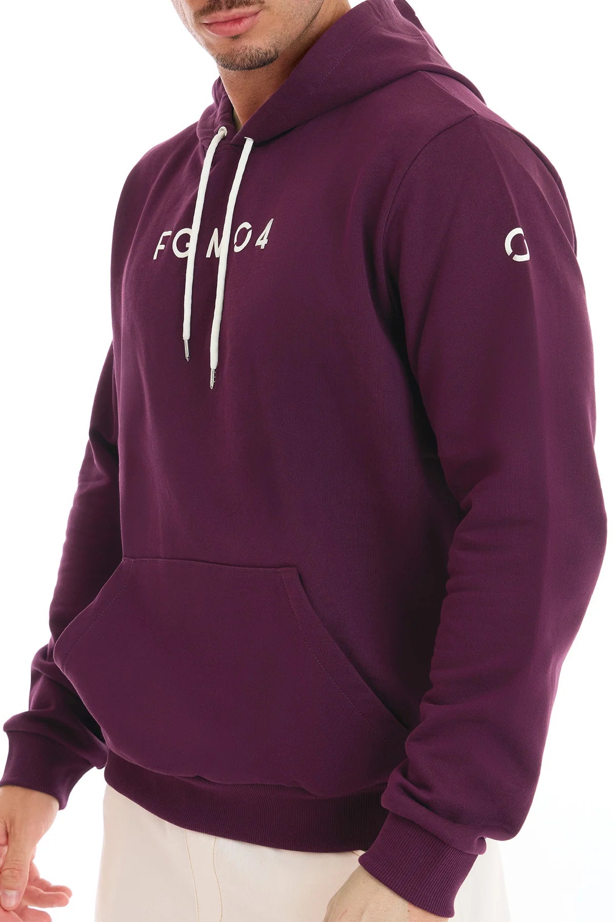 Felpa Over Con Cappuccio Dark Purple Uomo - FGM04 - Linea Ikonic Uomo - fgm04