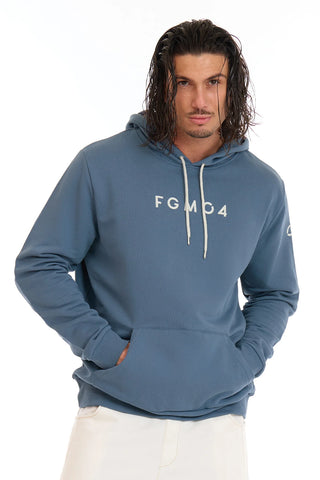 Felpa Over Con Cappuccio Blu Stellare Uomo - FGM04 - Linea Ikonic Uomo - fgm04