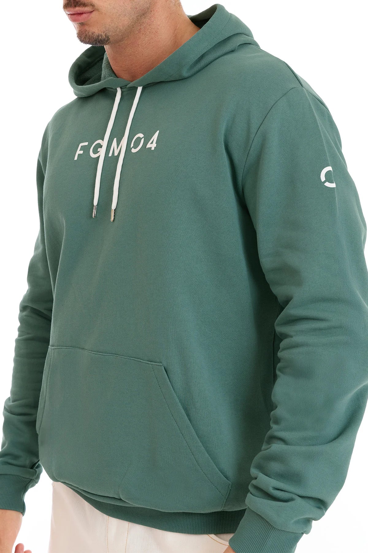 Felpa Over Con Cappuccio Verde Baltic Uomo - FGM04 - Linea Ikonic Uomo - fgm04