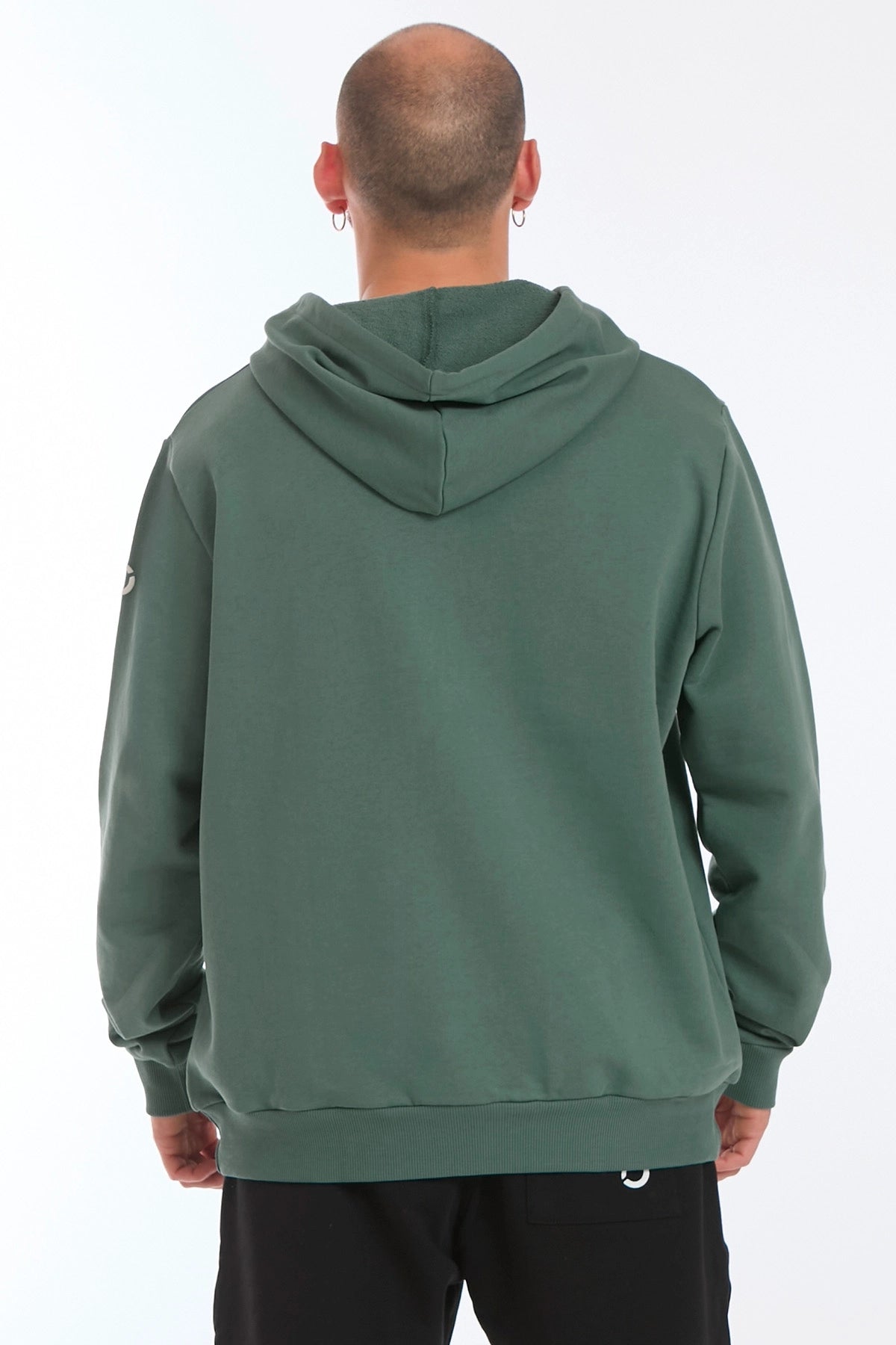 Felpa Over Con Cappuccio Verde Baltic Uomo - FGM04 - Linea Ikonic Uomo - fgm04