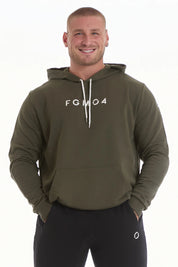 FW 24/25 Militärgrüner, übergroßer Herren-Hoodie
