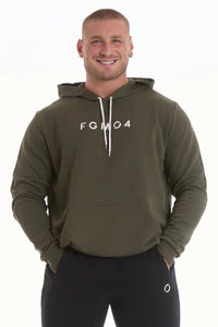 FW 24/25 Militärgrüner, übergroßer Herren-Hoodie