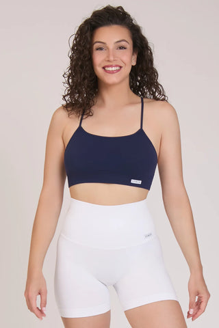 Top sportivo con spalline sottili incrociato a schiena scoperta Angel Blu Notte - FGM04 - Maglie e Top - fgm04