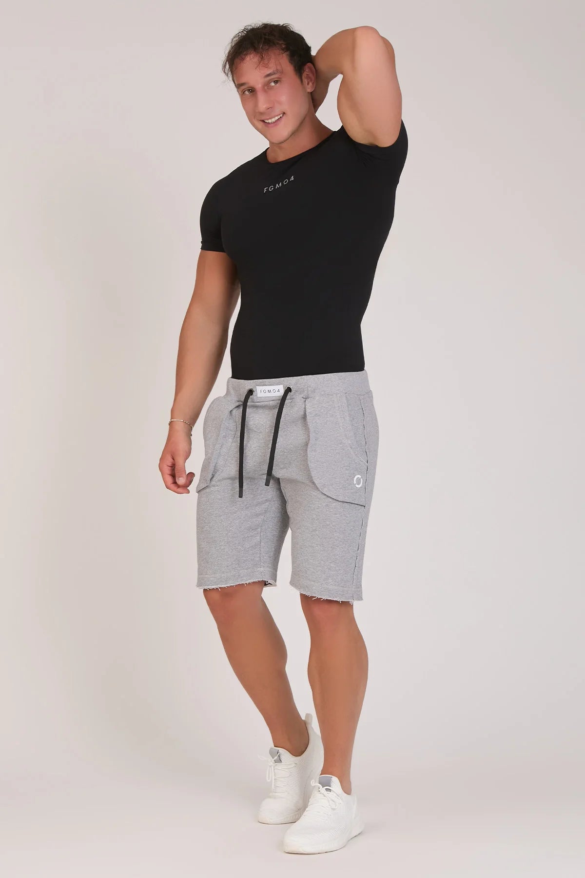 Maglia sportiva tecnica uomo Manica corta con tecnologia FIR Fgm04 2.0 Sport Unisex Nero - FGM04 - Linea Ikonic Uomo - fgm04