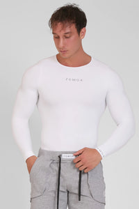 Cămașă cu mânecă lungă FGM04 Sport Unisex Alb
