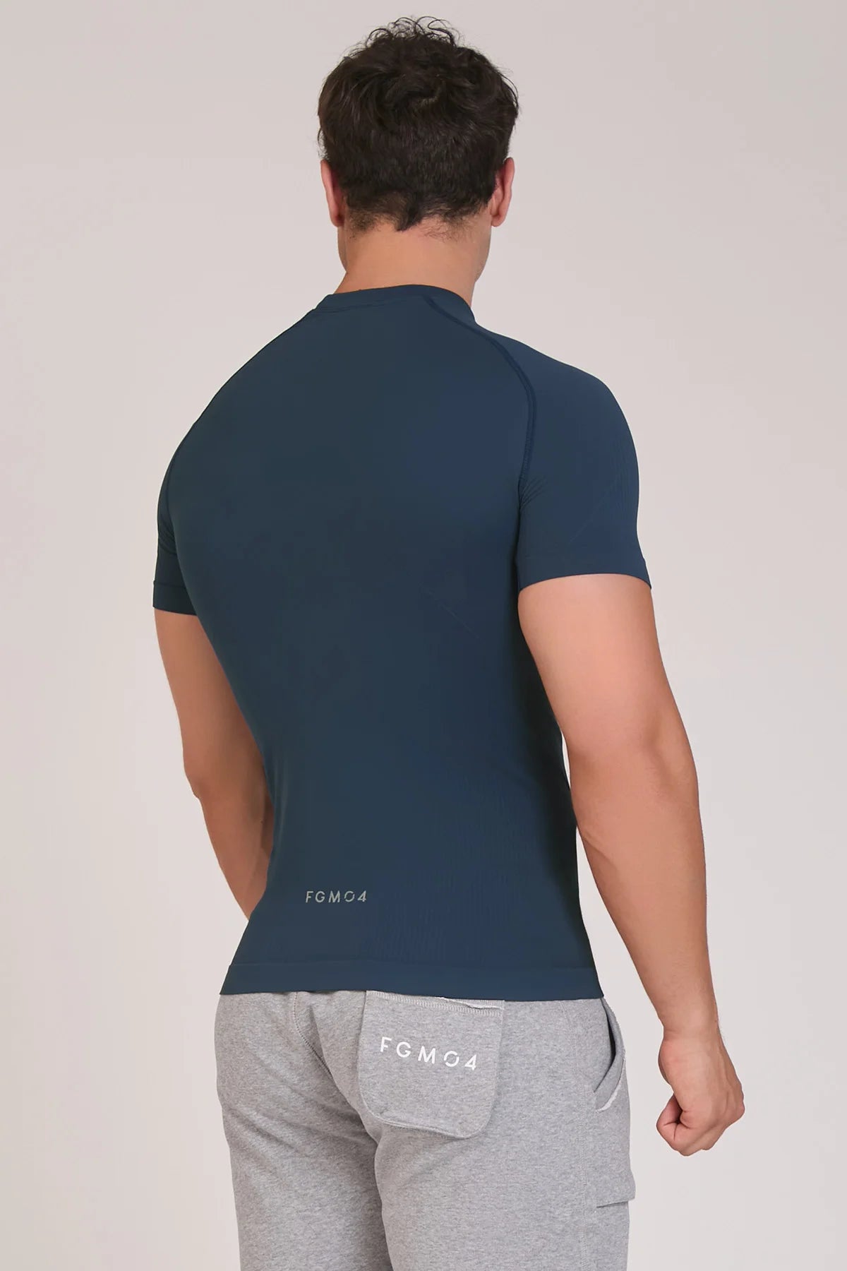 Maglia sportiva tecnica Manica corta traspirante antiodore Run Blu Uomo - FGM04 - Linea Ikonic Uomo - fgm04