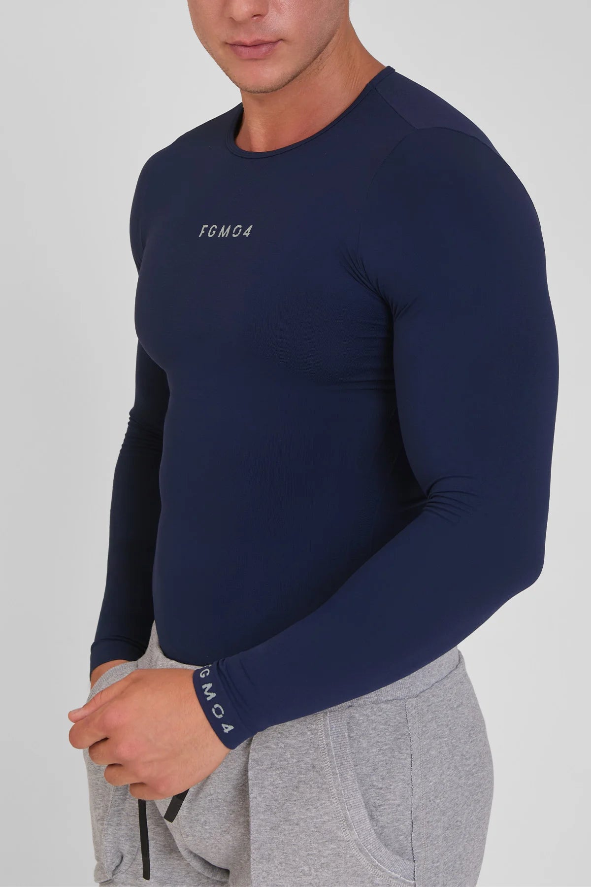 Maglia sportiva tecnica uomo Manica lunga con tecnologia FIR FGM04 Sport Unisex Blu Notte - FGM04 - Linea Ikonic Uomo - fgm04