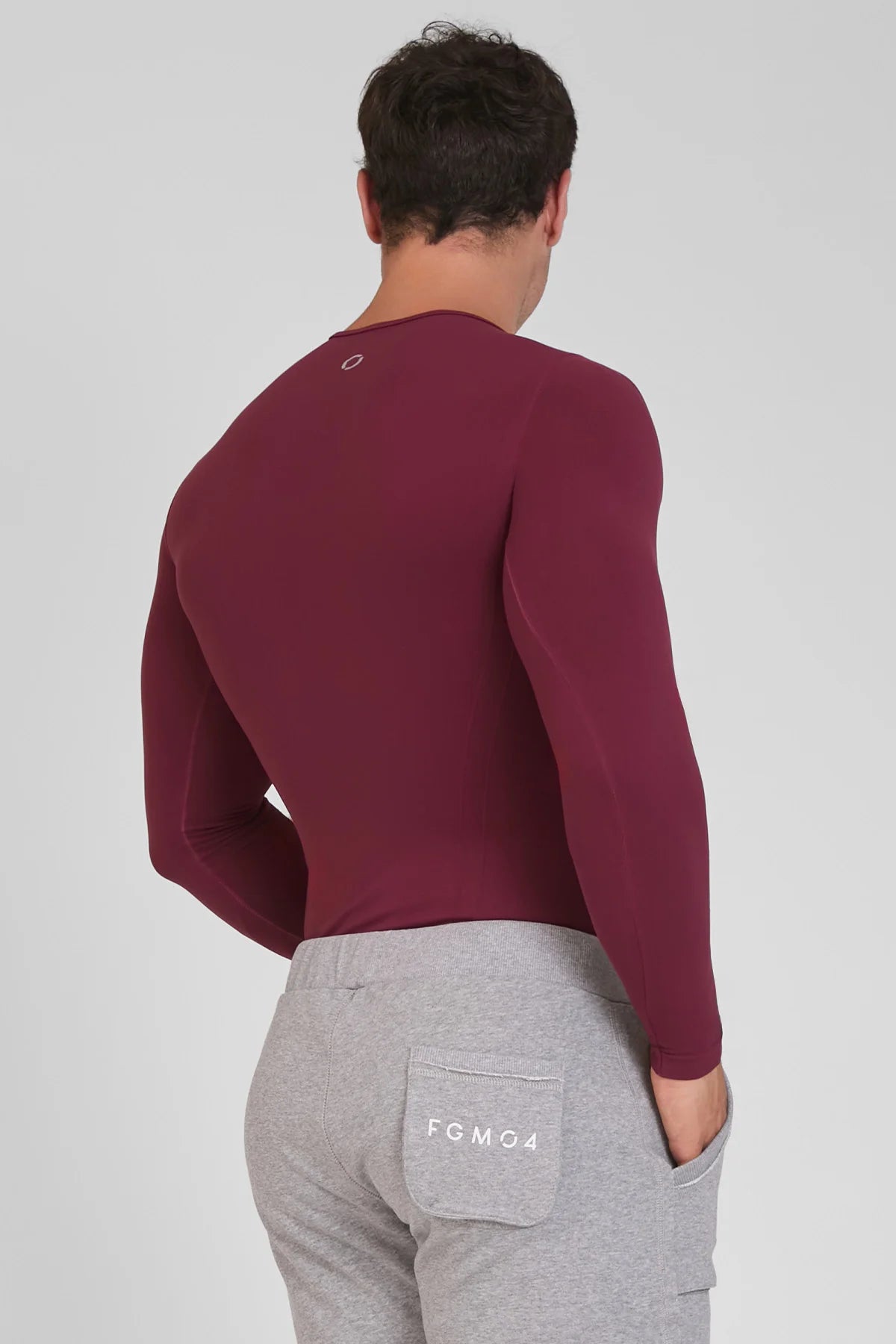 Maglia sportiva tecnica uomo Manica lunga con tecnologia FIR FGM04 Sport Unisex Merlot - FGM04 - Linea Ikonic Uomo - fgm04