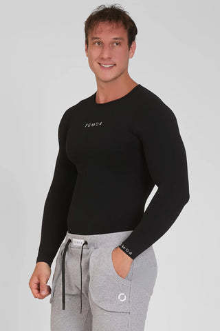 Maglia sportiva tecnica uomo Manica lunga con tecnologia FIR FGM04 Sport Unisex Nero - FGM04 - Linea Ikonic Uomo - fgm04