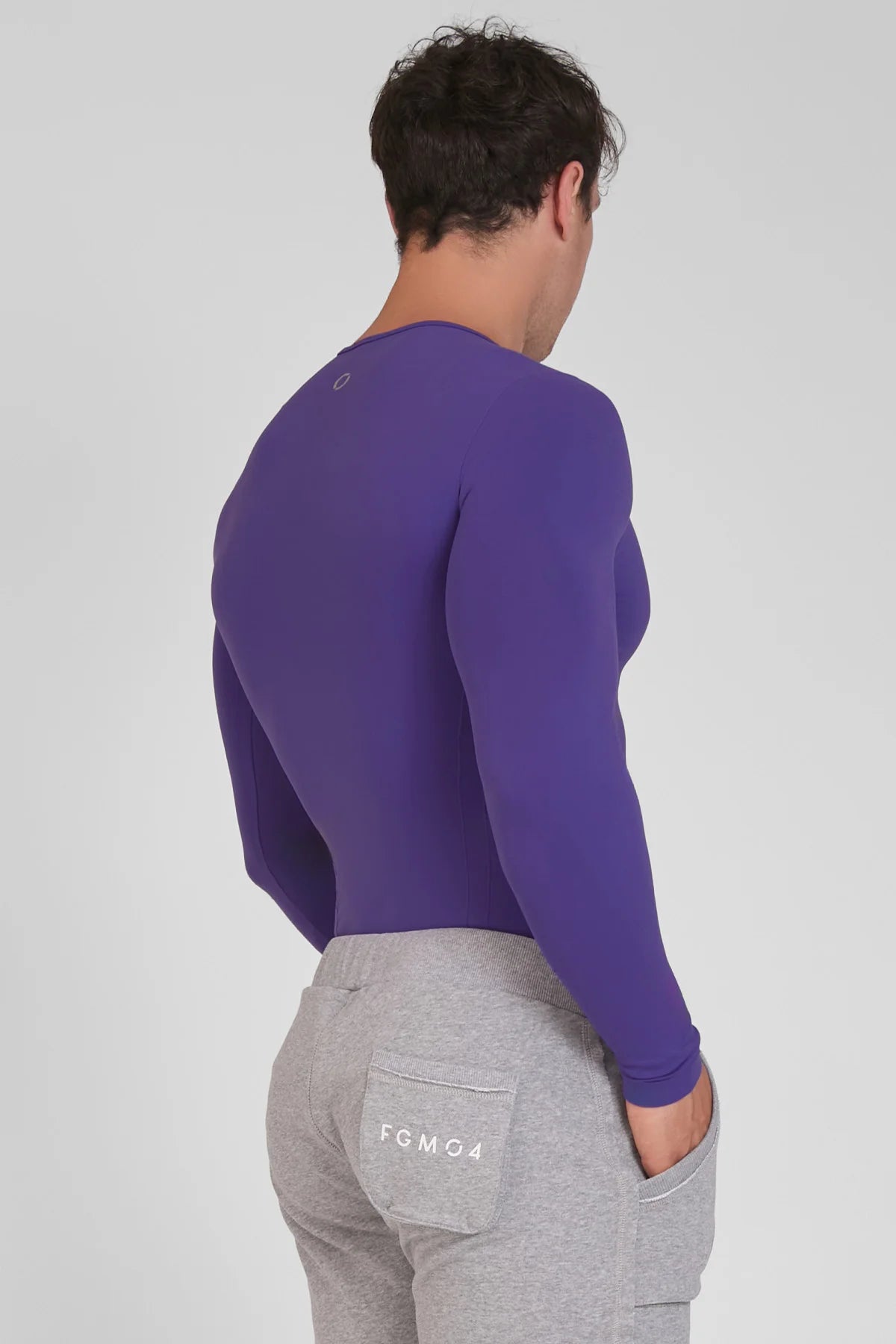 Maglia sportiva tecnica uomo Manica lunga con tecnologia FIR FGM04 Sport Unisex Viola - FGM04 - Linea Ikonic Uomo - fgm04