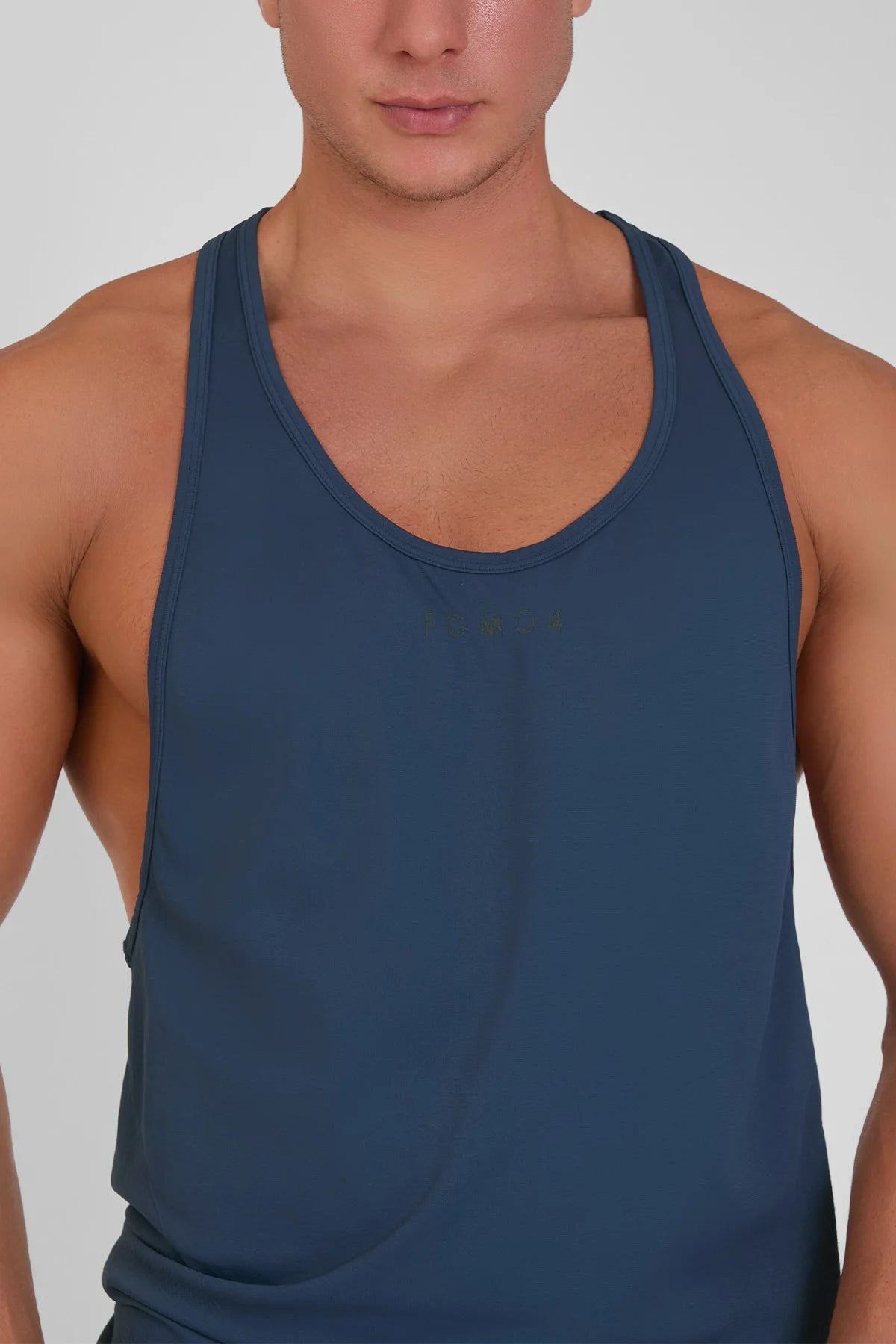 Abbigliamento sportivo tecnico palestra canotta traspirante anti odore Stringer Blu - FGM04 - Linea Ikonic Uomo - fgm04