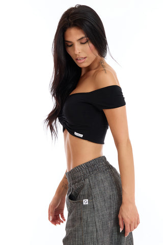 Crop Top Fly Negro