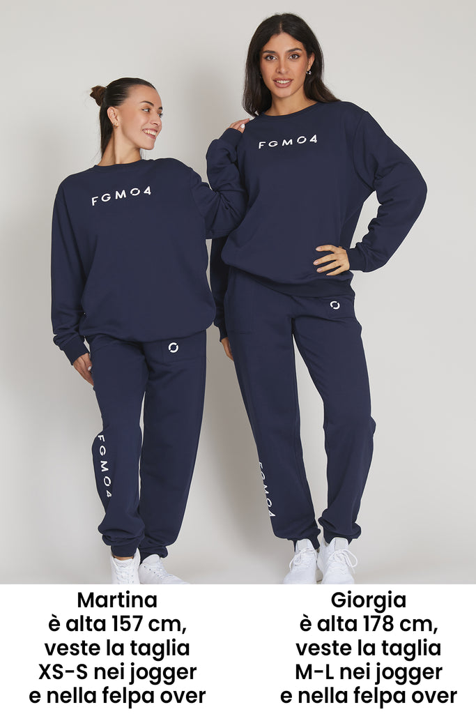 Felpa Over Ikonic FW 24/25 Blu Notte