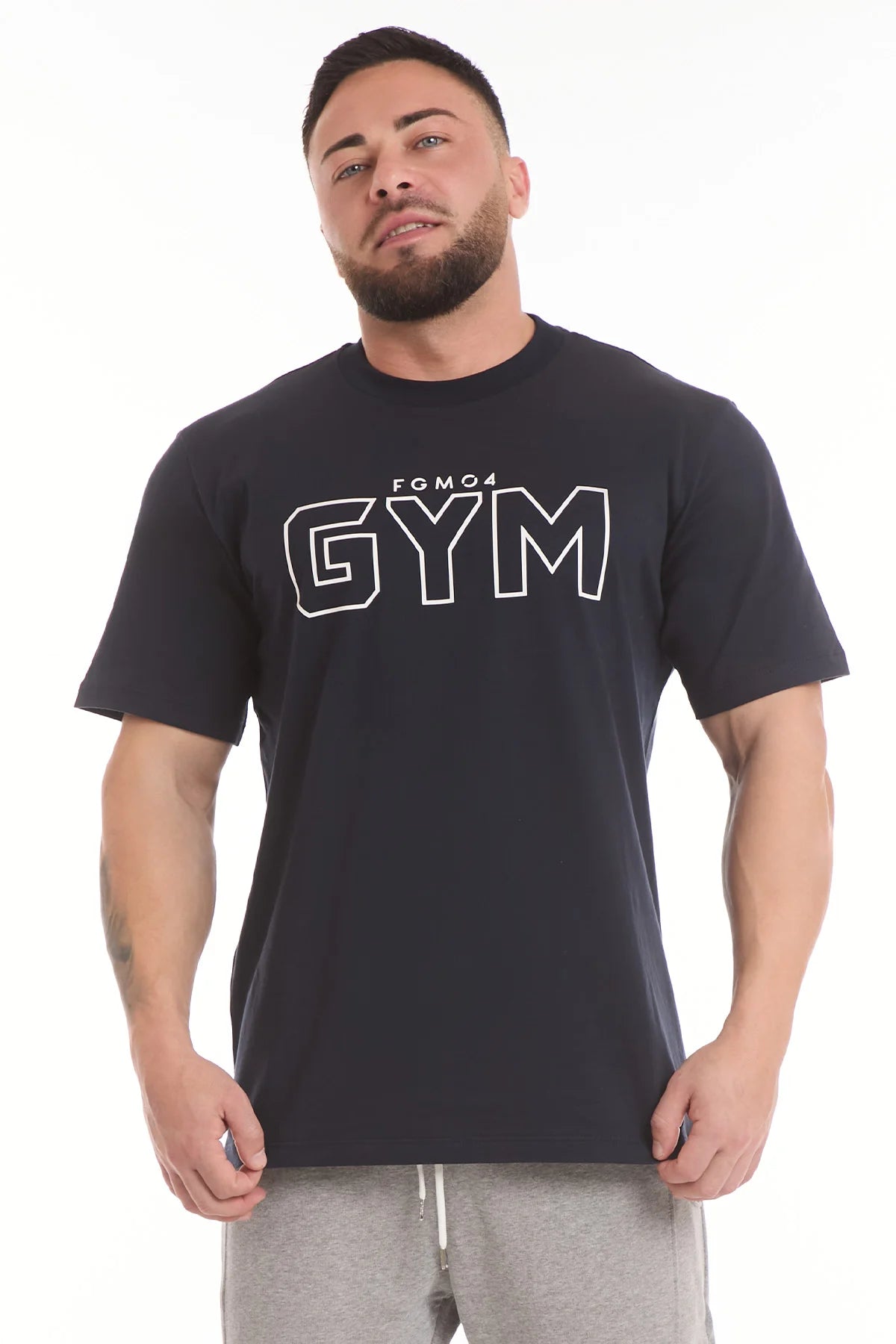 T-Shirt Gym Fgm04 Uomo Blu - FGM04 - Linea Ikonic Uomo - fgm04