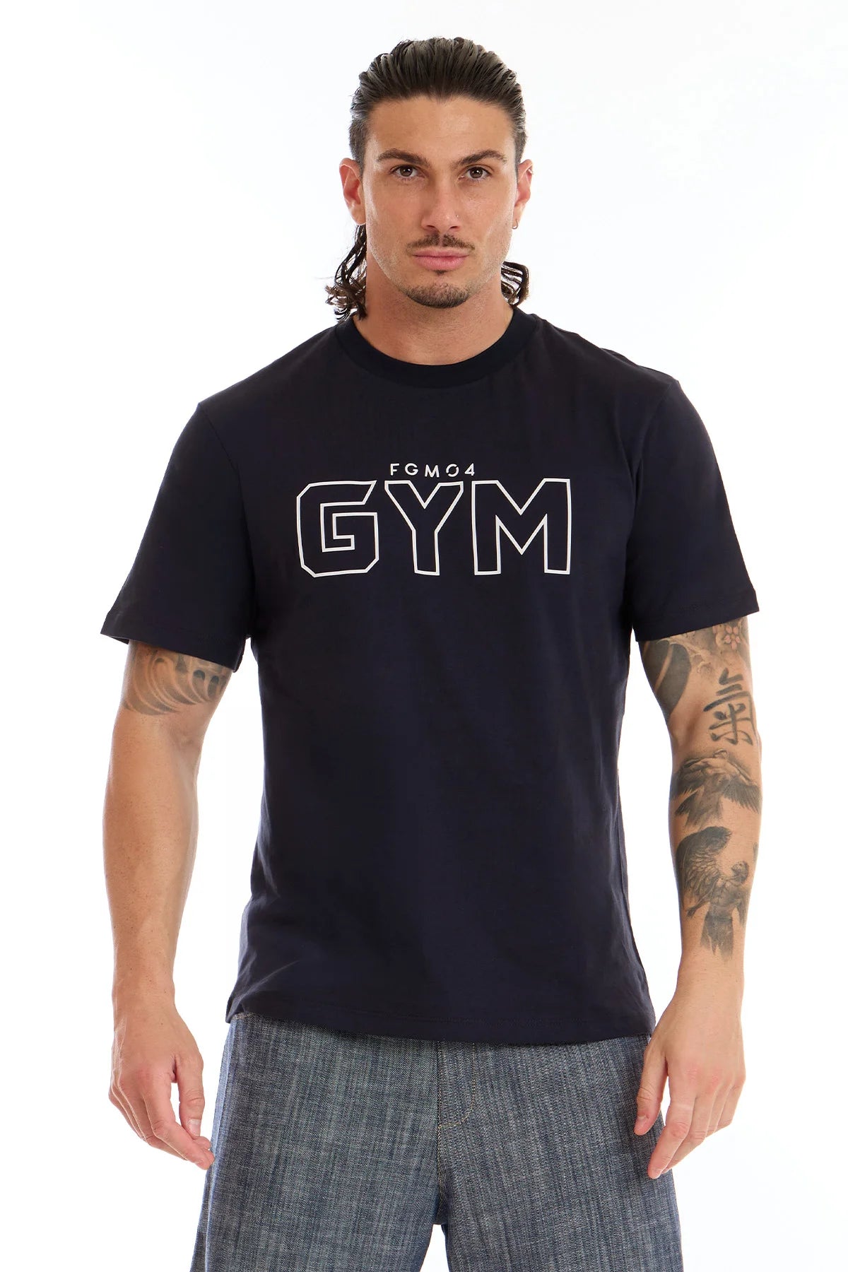 T-Shirt Gym Fgm04 Uomo Blu - FGM04 - Linea Ikonic Uomo - fgm04