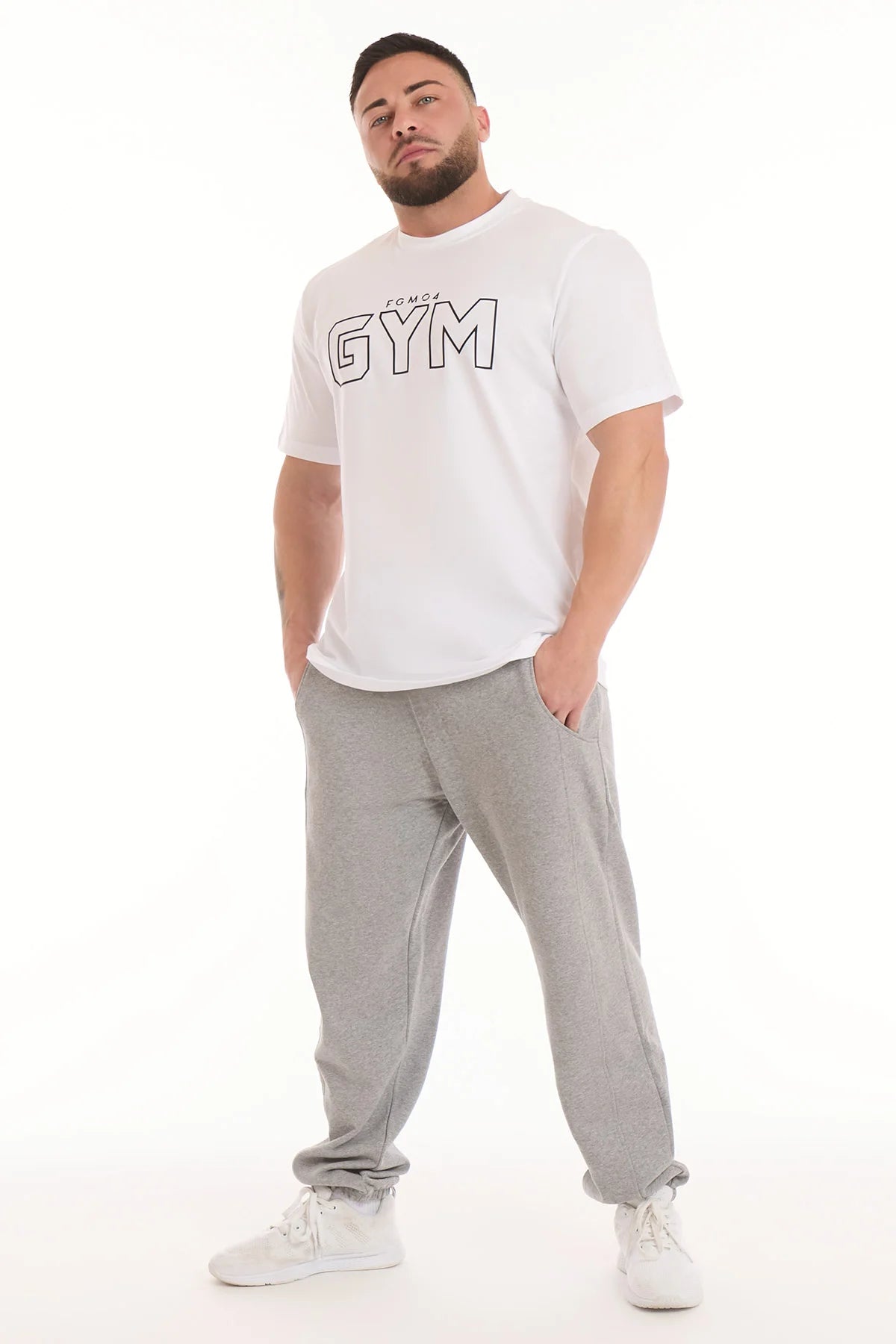 T-Shirt Gym Fgm04 Uomo Bianco - FGM04 - Linea Ikonic Uomo - fgm04