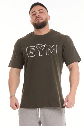 T-Shirt Gym Fgm04 Uomo Verde Militare - FGM04 - Linea Ikonic Uomo - fgm04