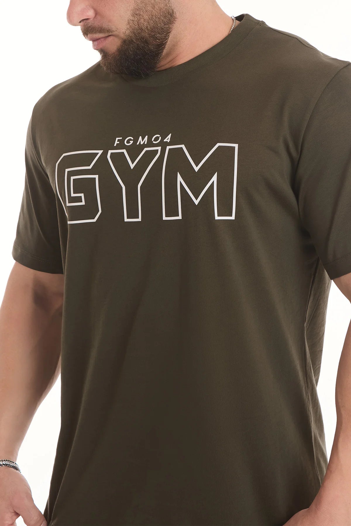 T-Shirt Gym Fgm04 Uomo Verde Militare - FGM04 - Linea Ikonic Uomo - fgm04