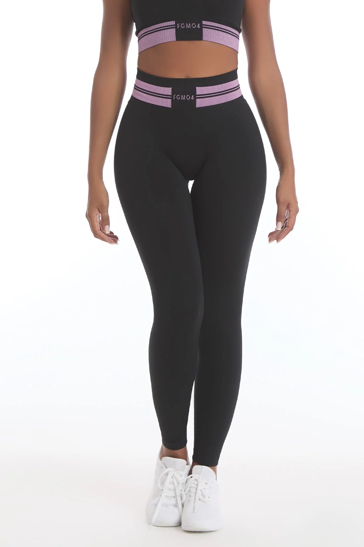 Leggings Ikona Nero e Rosa Ortensia - FGM04 - OFFERTE SPECIALI - fgm04