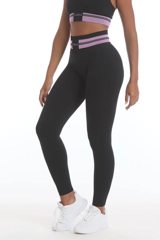Leggings Ikona Nero e Rosa Ortensia - FGM04 - OFFERTE SPECIALI - fgm04