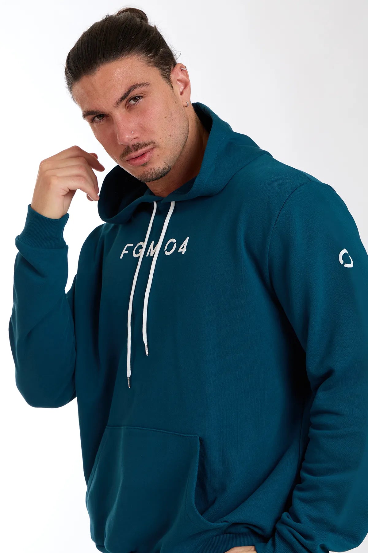 Sudadera Hombre Oversize Con Capucha Ikonic Indian Blue