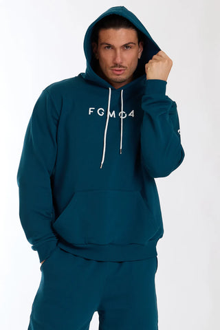 Felpa Uomo Over Con Cappuccio Ikonic Indian Blue