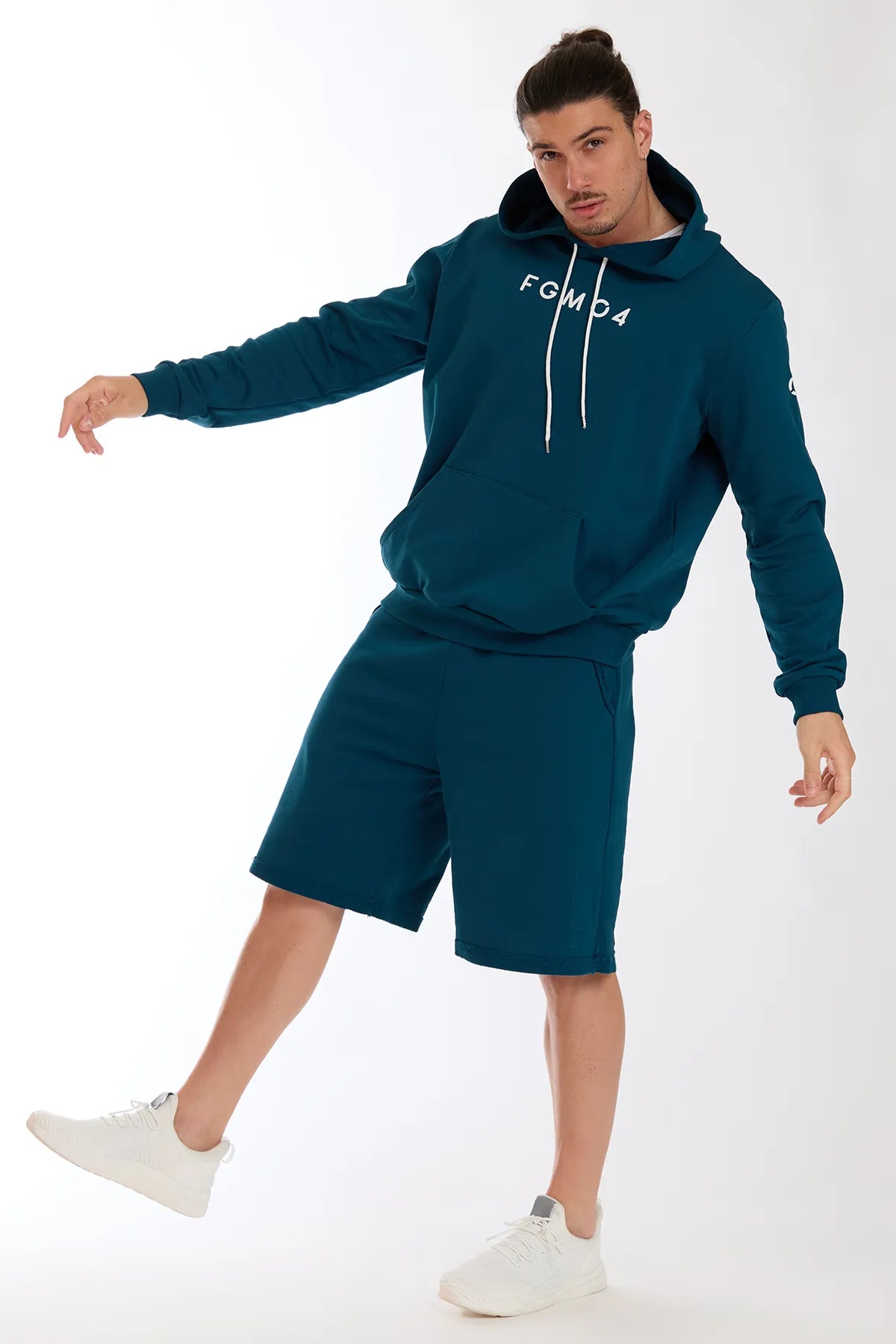 Sudadera Hombre Oversize Con Capucha Ikonic Indian Blue
