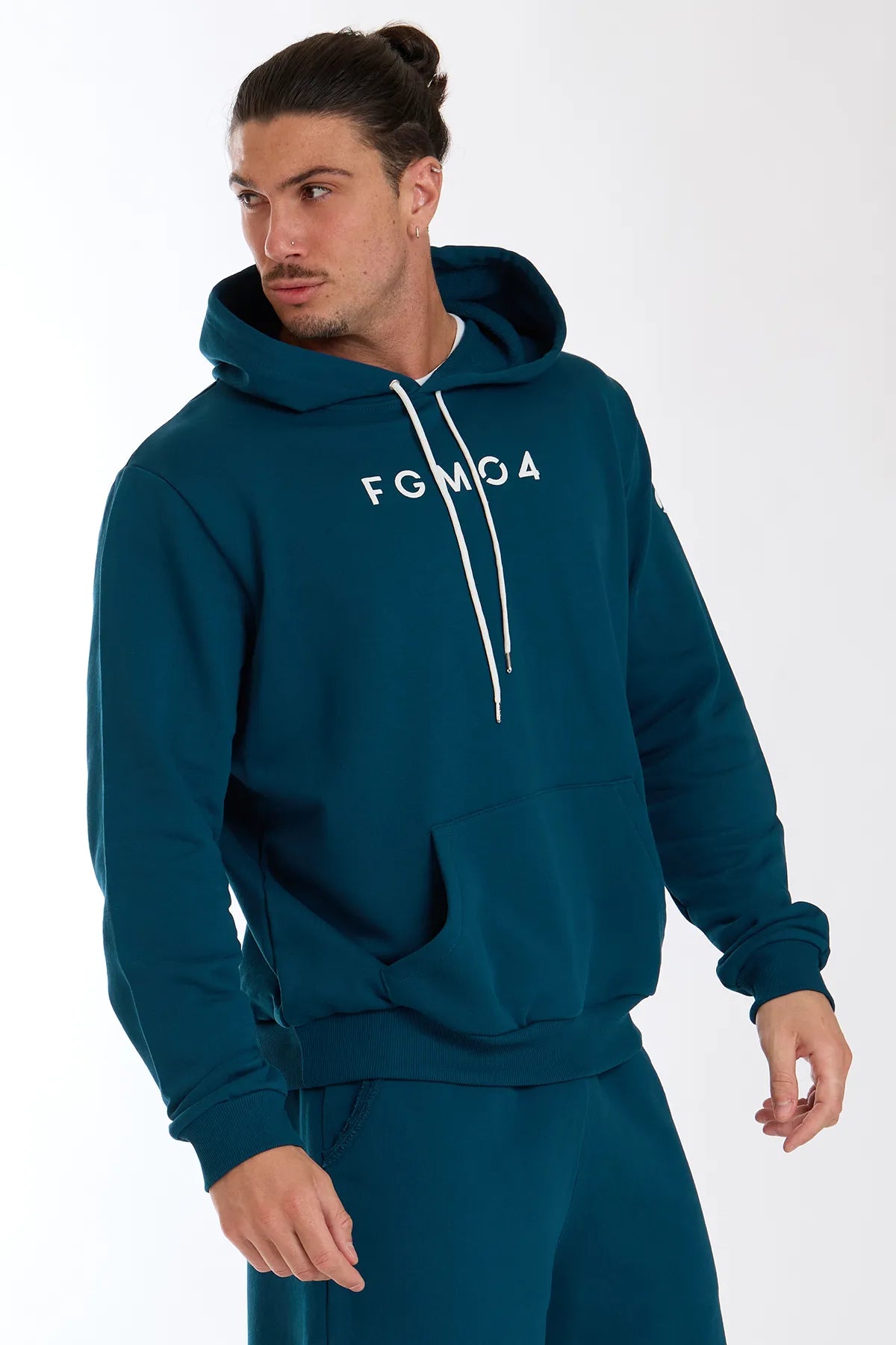 Sudadera Hombre Oversize Con Capucha Ikonic Indian Blue