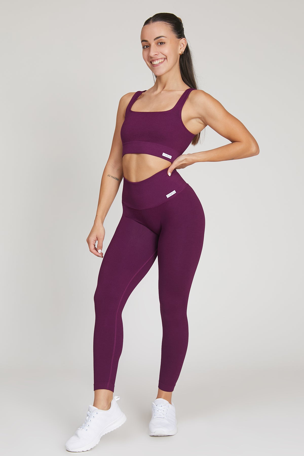 Top sportivo con spalline larghe Essence BambùFIR Dark Purple - FGM04 - Maglie e Top - fgm04